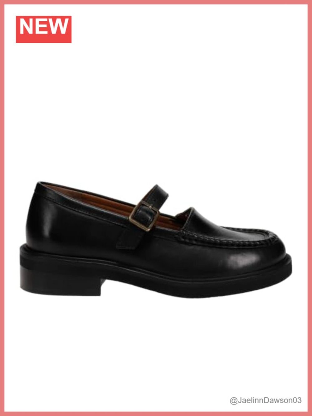 Seychelles Honeybunch Leather Mary Jane Flat Loafers with Buckle - Round Toe